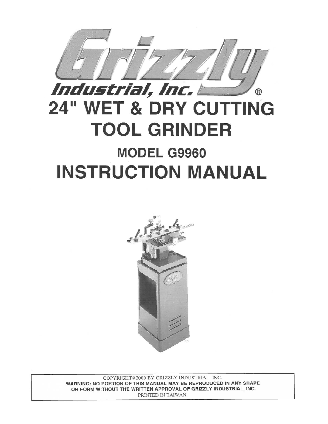 Grizzly G9960 manual 