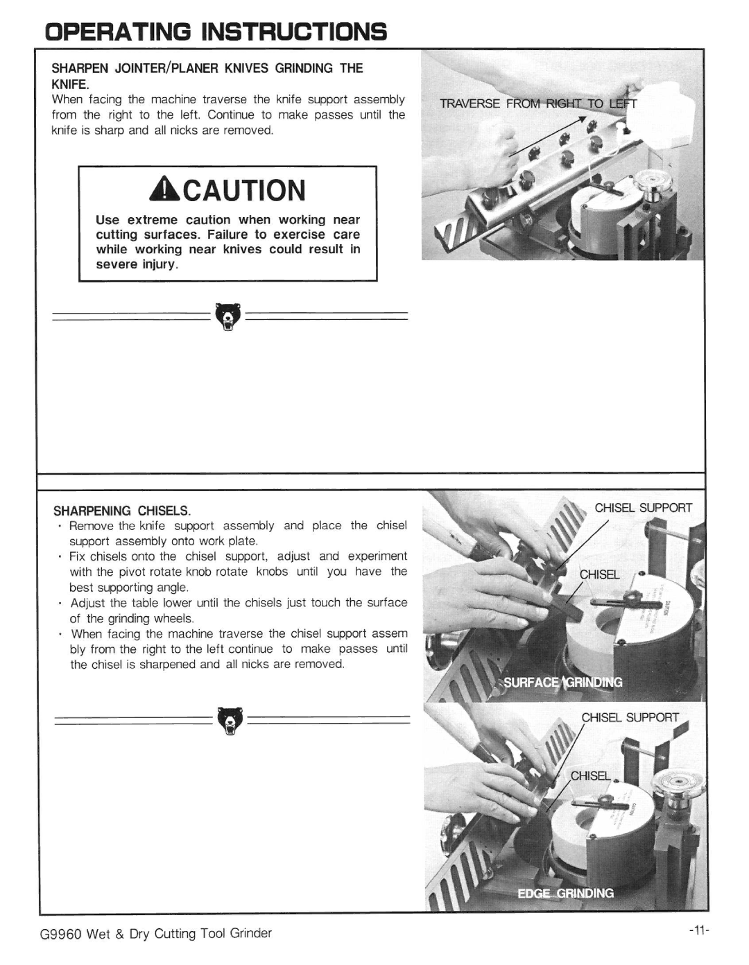 Grizzly G9960 manual 