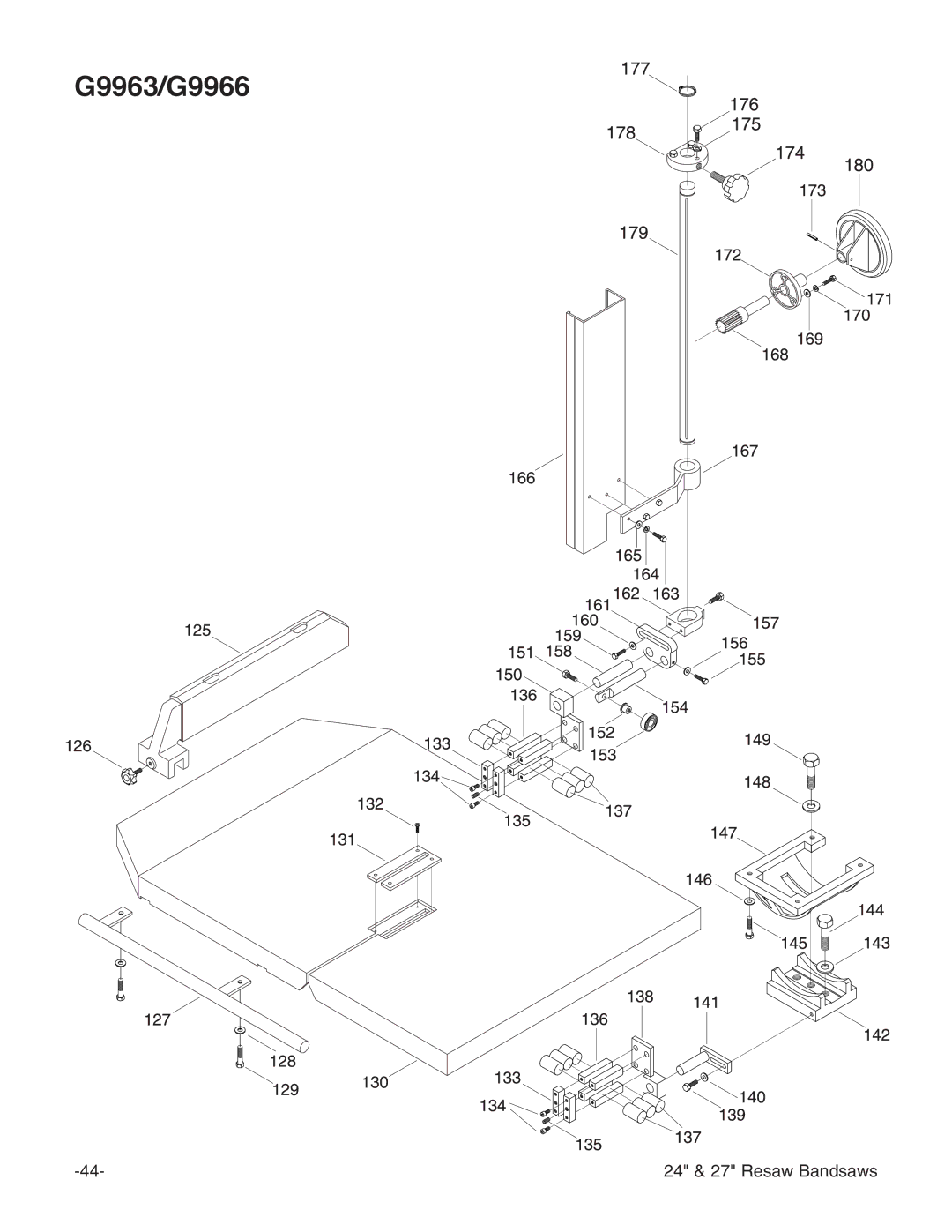 Grizzly G3620 instruction manual G9963/G9966 