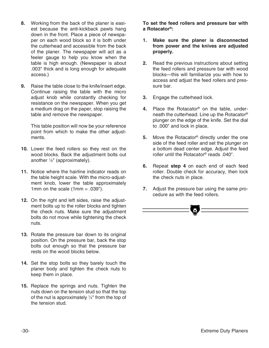 Grizzly G9741, G9967Z, G9740Z, G9961 instruction manual 