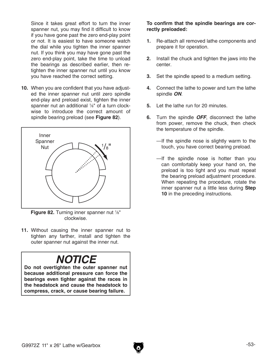 Grizzly G9972Z owner manual CcZg HeVccZg Cji&$-,  HZiiZhecYaZheZZYidVbZYjbhZiic\#,  AZiiZaViZgjcdg%bcjiZh# 