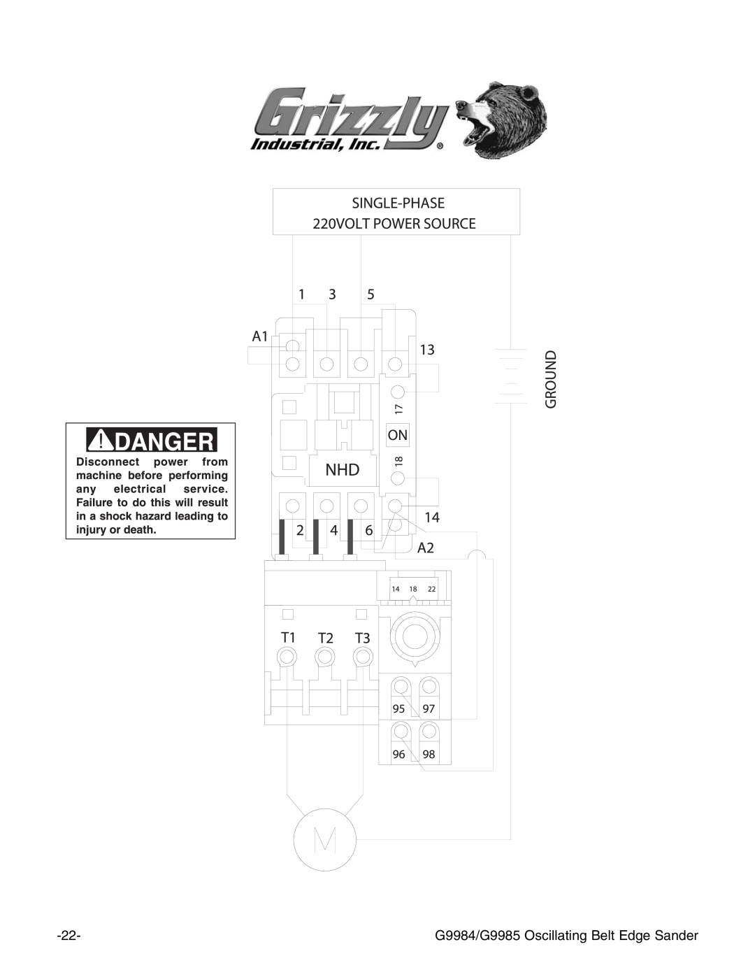 Grizzly instruction manual G9984/G9985 Oscillating Belt Edge Sander 
