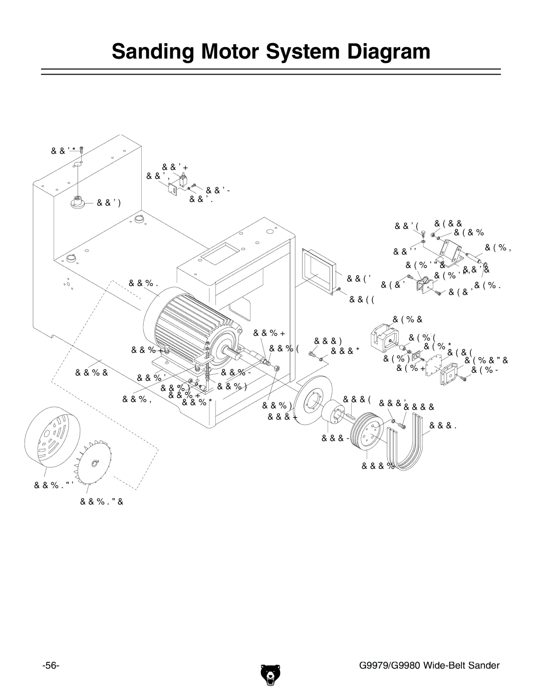 Grizzly GBC-H20L manual 3ANDING -OTOR 3YSTEM $IAGRAM 