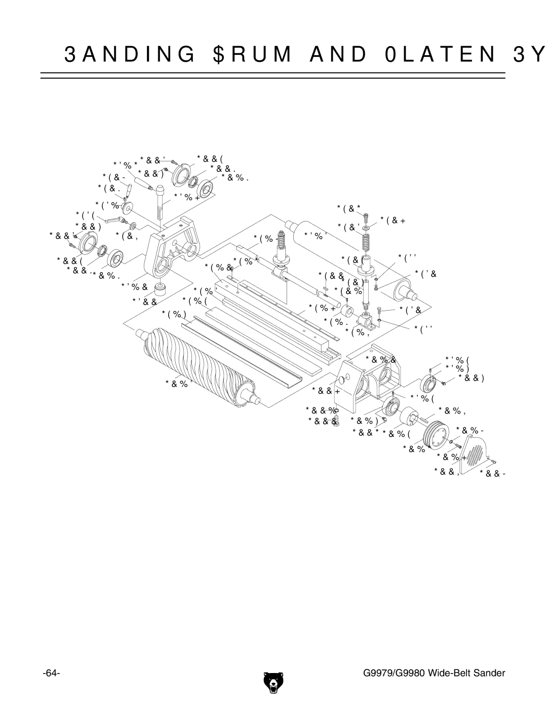 Grizzly GBC-H20L manual 3ANDING $RUMMANDD0LATENN3YSTEMM$IAGRAM 