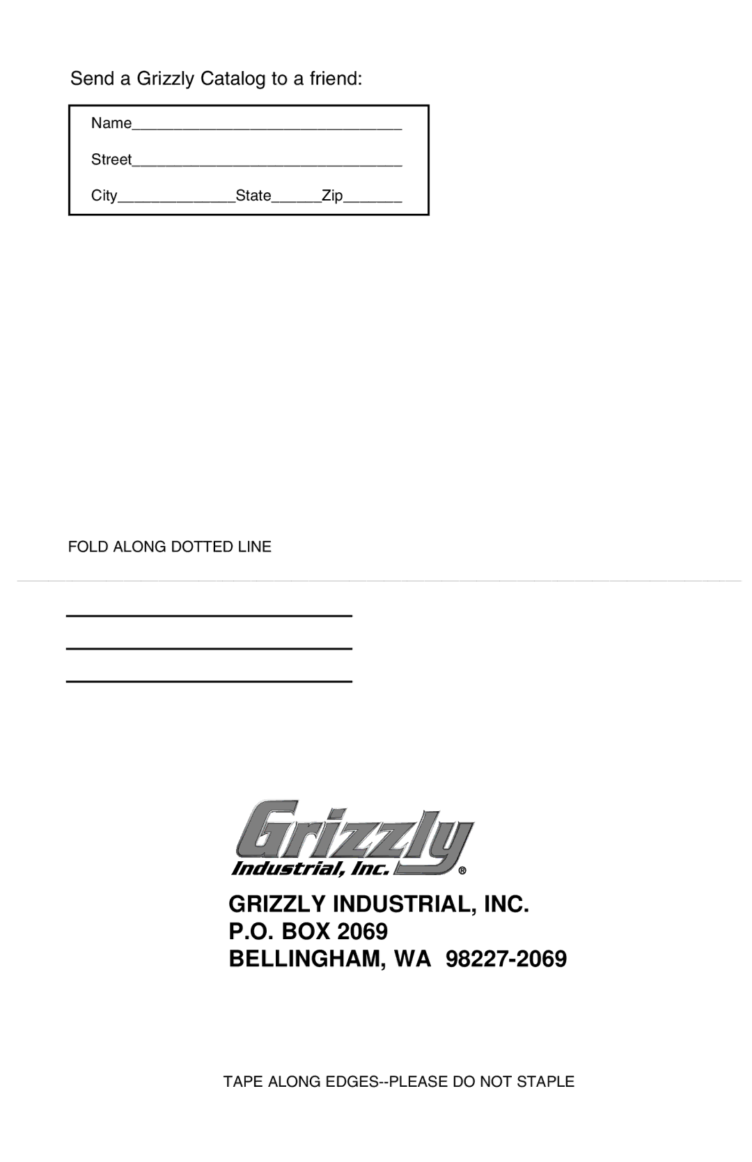 Grizzly H0600 instruction manual Grizzly INDUSTRIAL, INC 