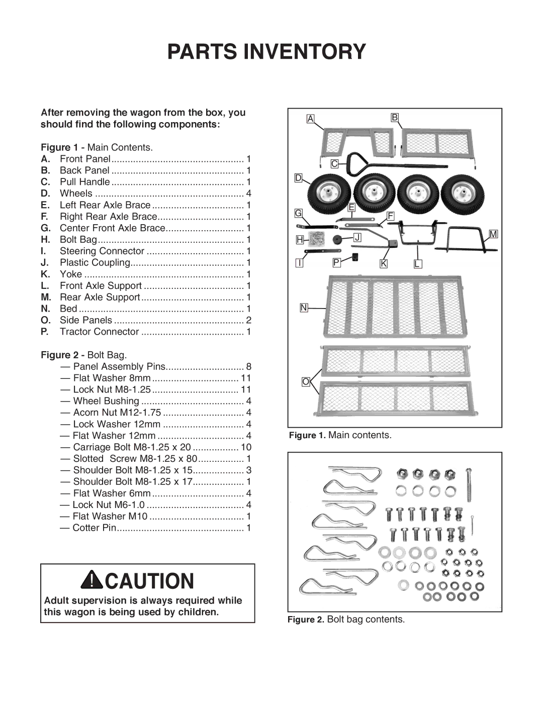 Grizzly H0771 instruction sheet Parts Inventory, Main Contents Front Panel 