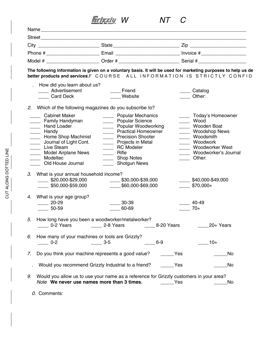 Grizzly H2669 owner manual 