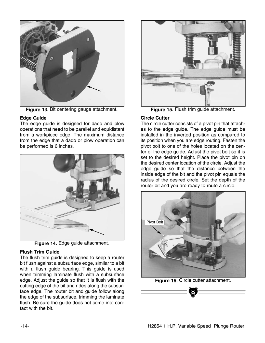 Grizzly H2854 instruction manual Edge Guide 