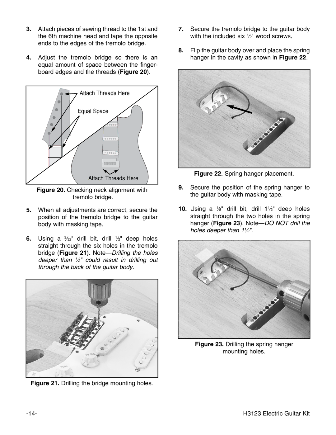 Grizzly H3123 instruction manual Drilling the spring hanger Mounting holes 