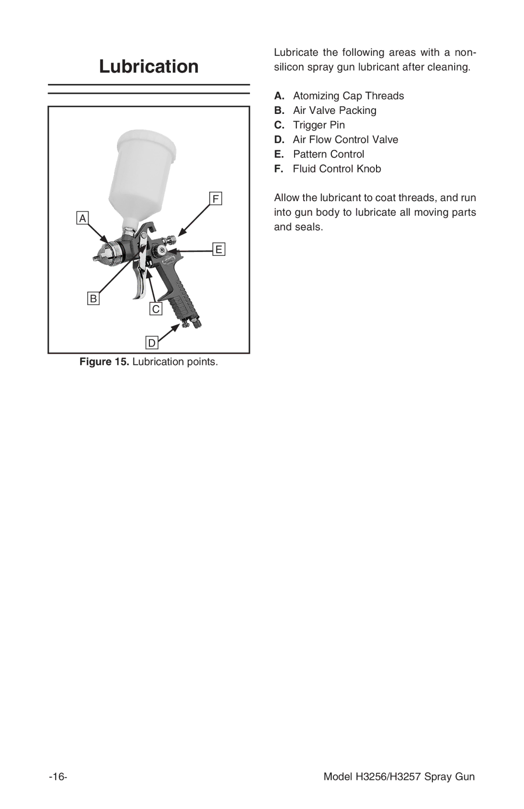 Grizzly H3257, H3256 instruction manual Lubrication 