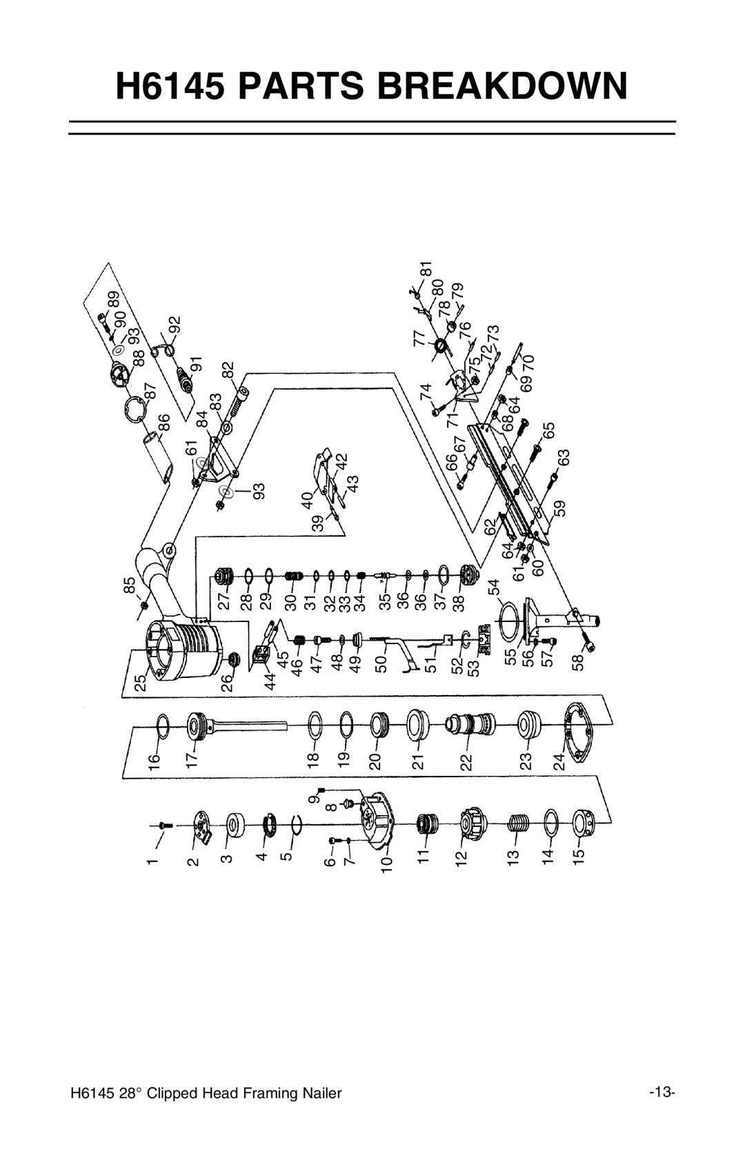 Grizzly instruction manual H6145 Parts 