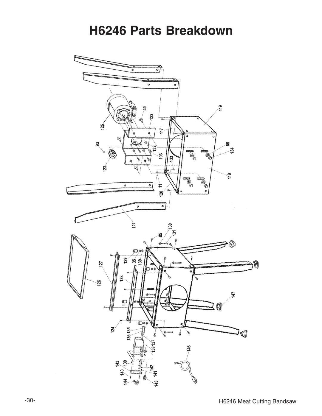 Grizzly instruction manual H6246 Parts Breakdown 