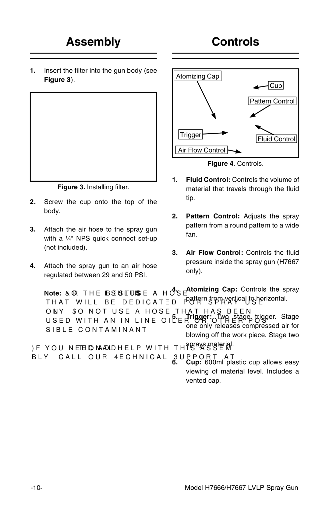 Grizzly H7666, H7667 instruction manual AssemblyControls 