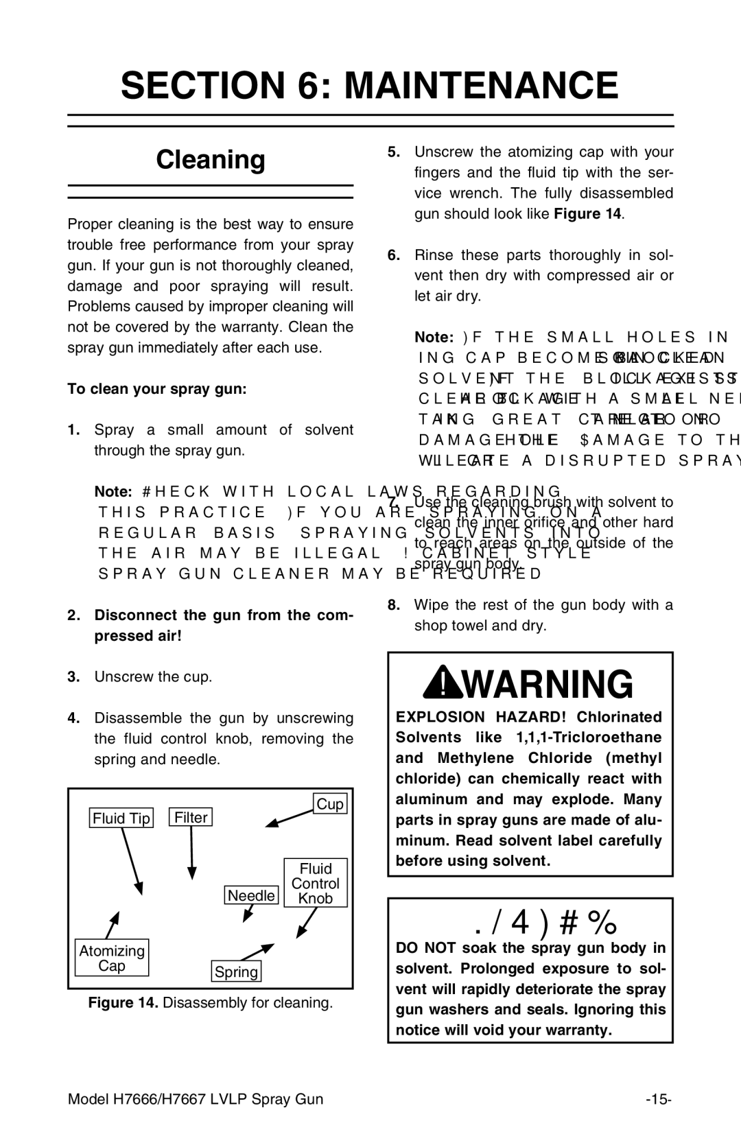 Grizzly H7667, H7666 instruction manual Maintenance, Cleaning 