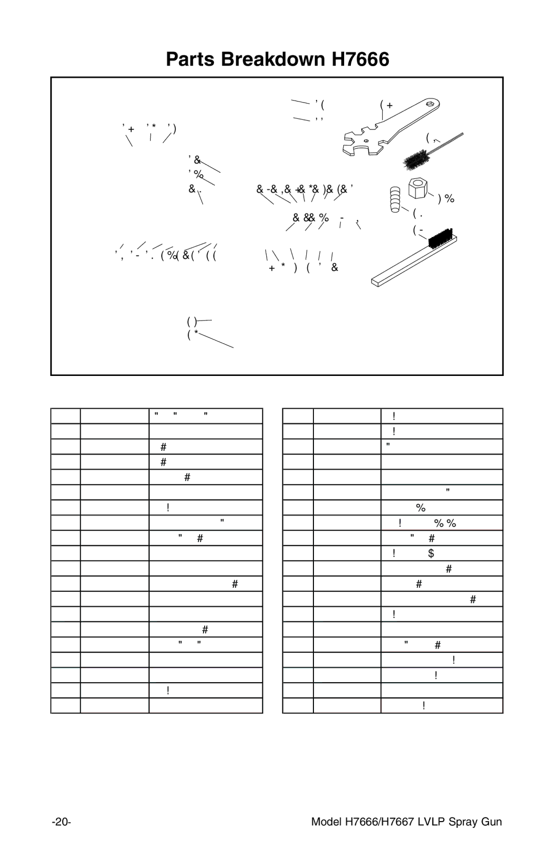 Grizzly H7667 instruction manual Parts Breakdown H7666, Description 