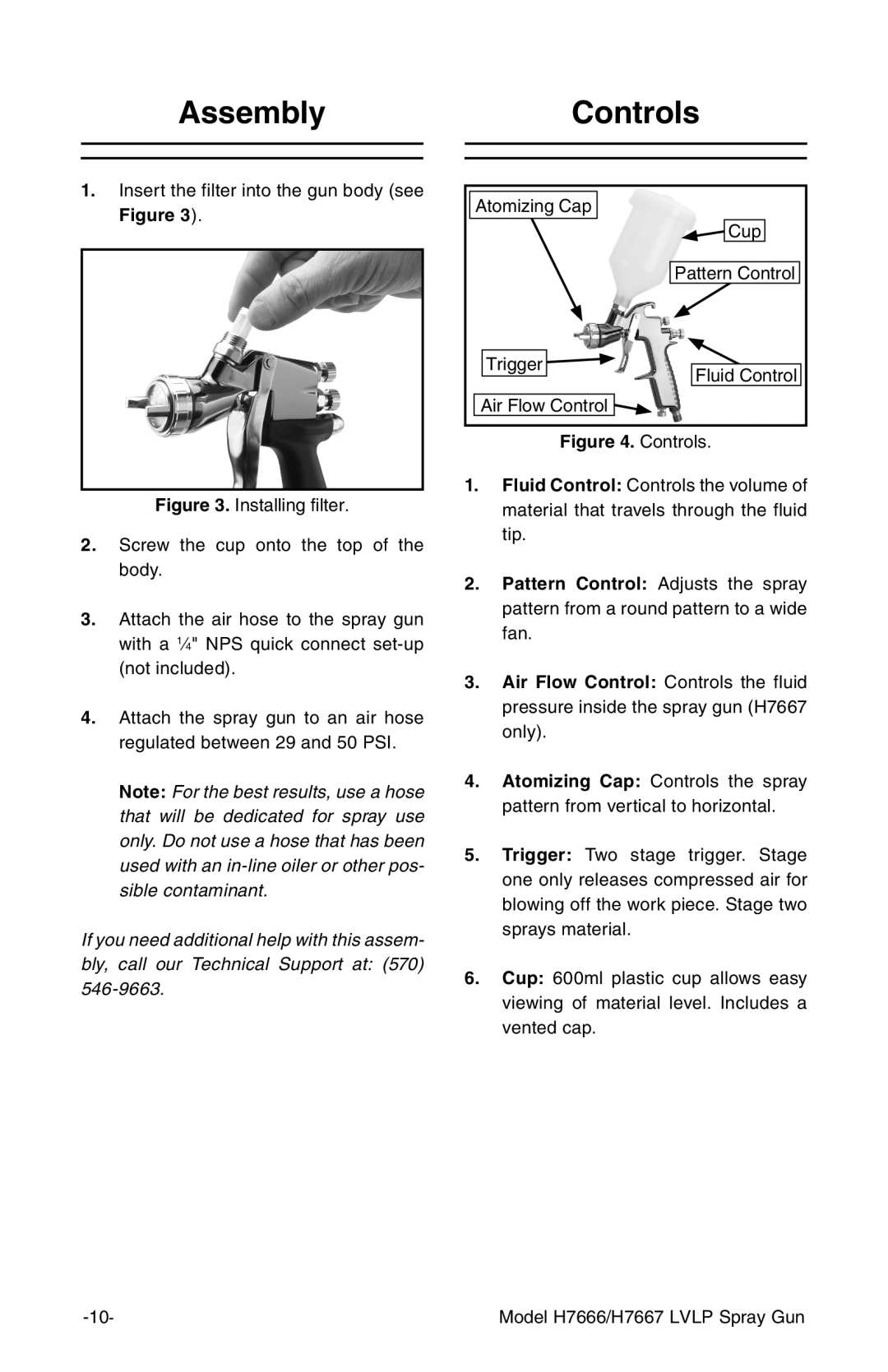 Grizzly H7666/H7667 instruction manual AssemblyControls 