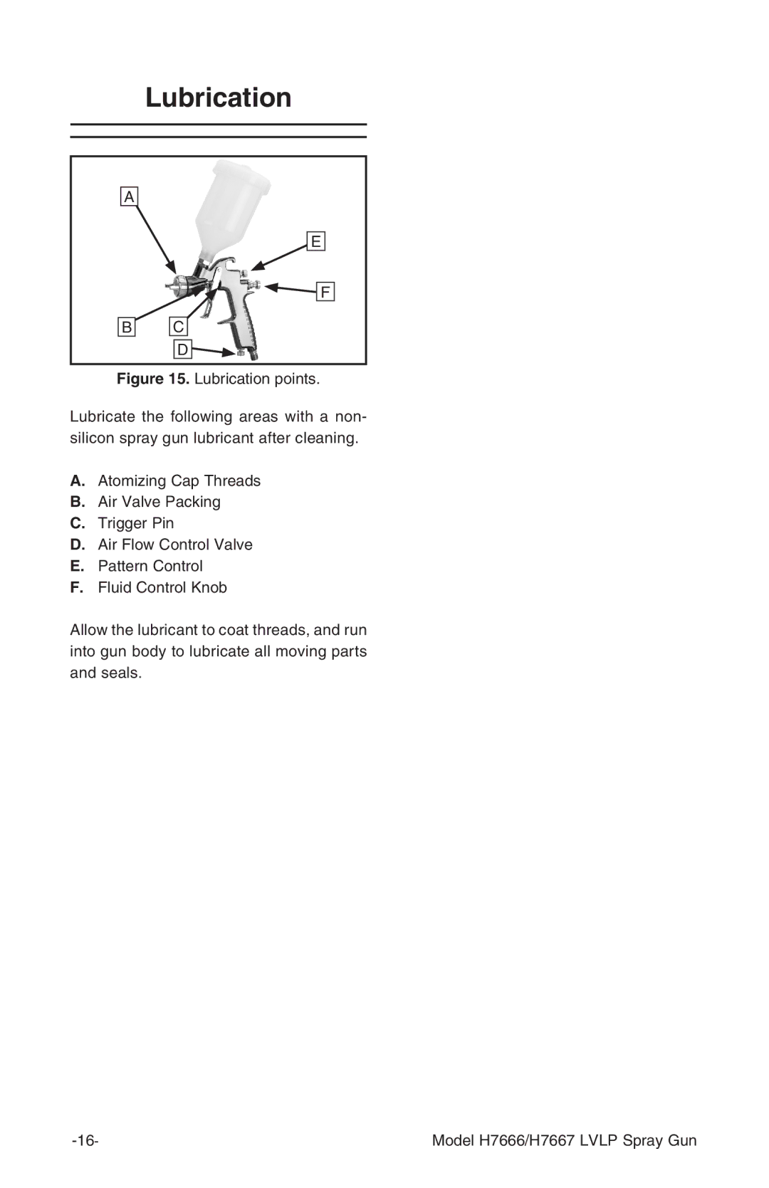 Grizzly H7666/H7667 instruction manual Lubrication 