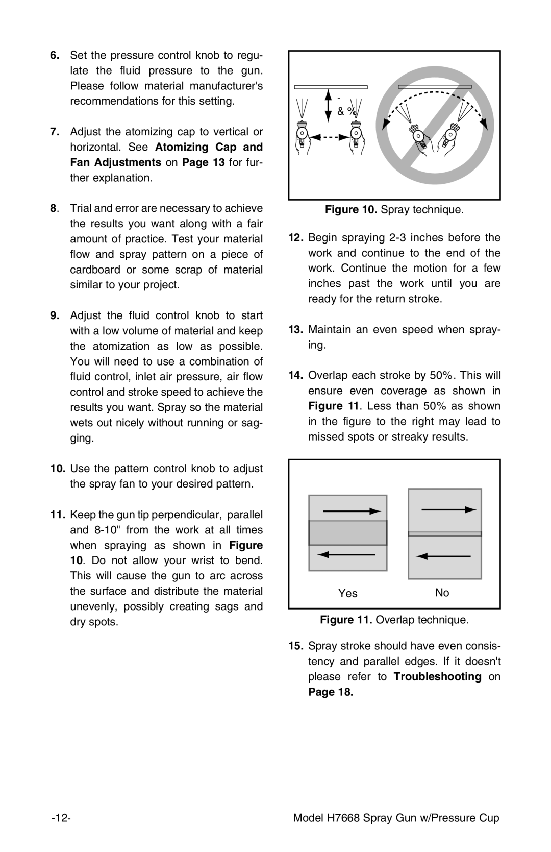 Grizzly H7668 instruction manual Overlap technique 