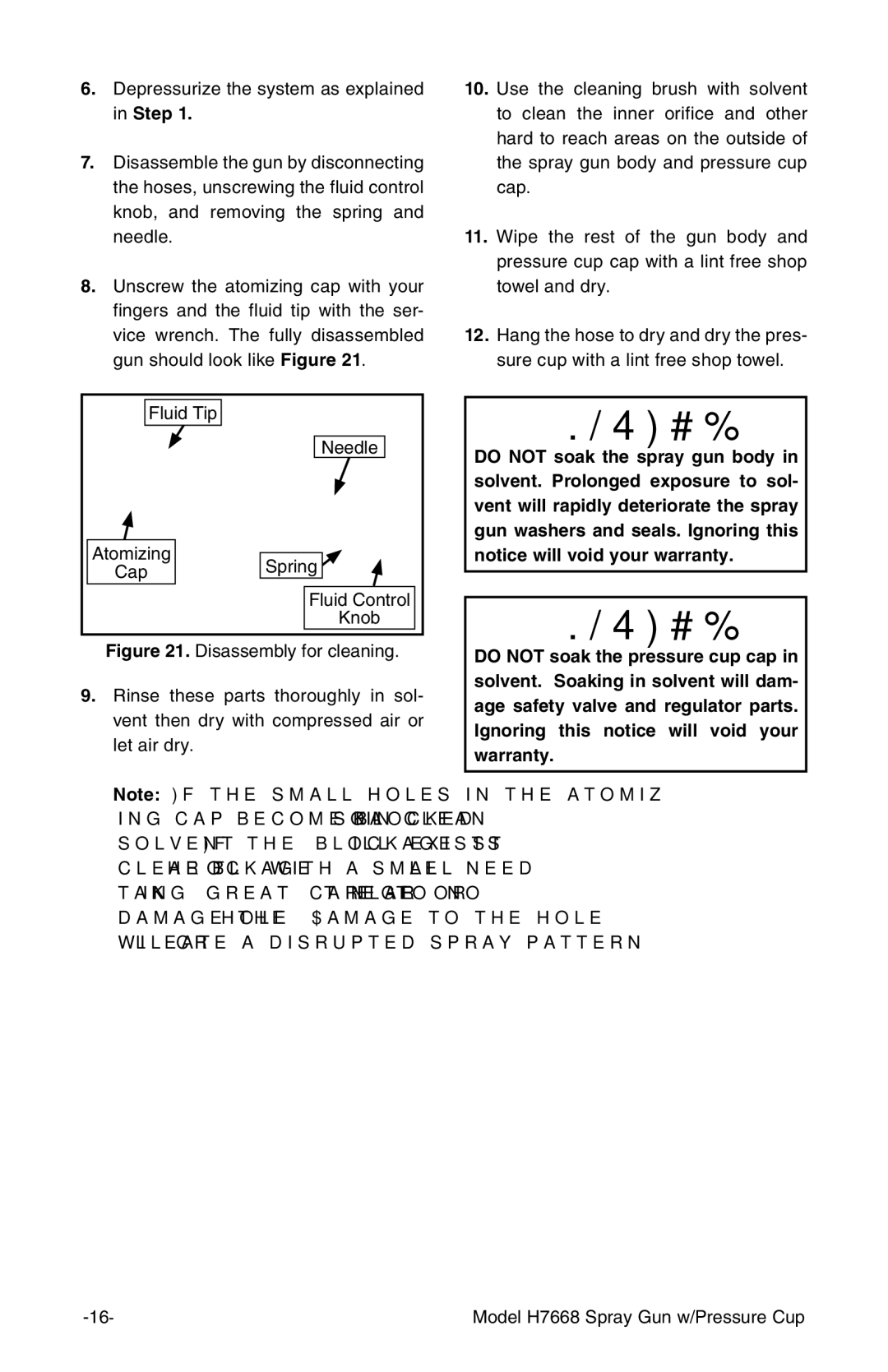 Grizzly H7668 instruction manual Spring 