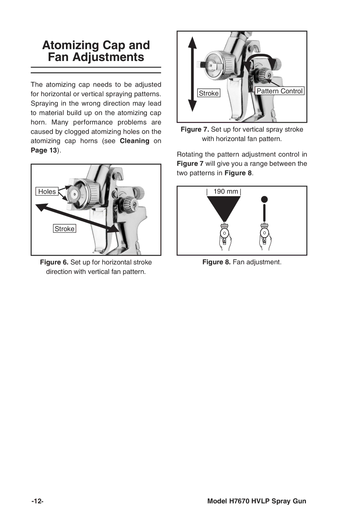 Grizzly H7670 instruction manual Atomizing Cap Fan Adjustments, Fan adjustment 