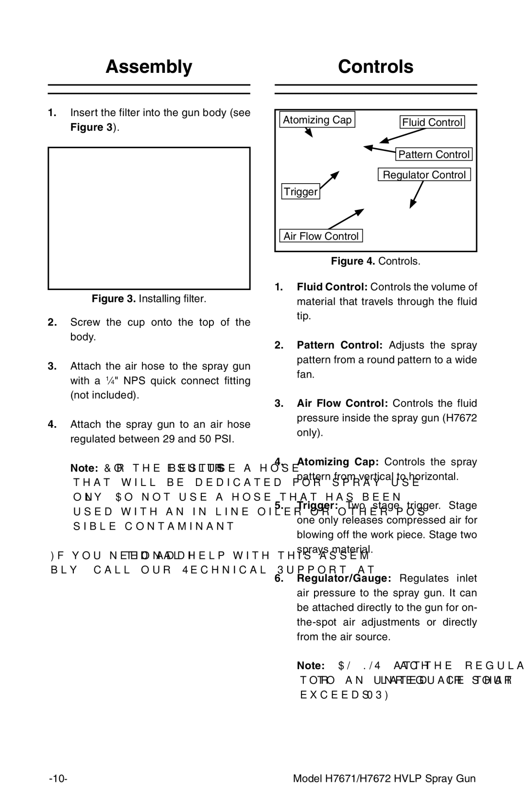 Grizzly H7671 H7672 instruction manual AssemblyControls 