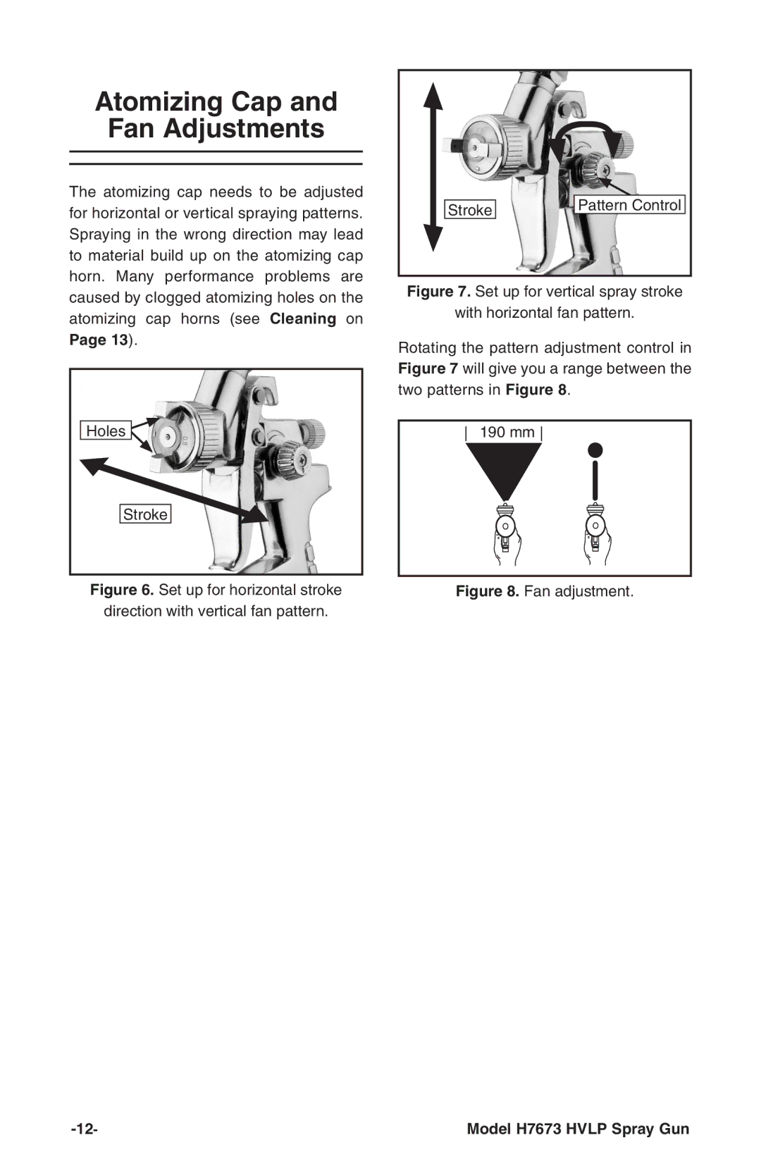 Grizzly H7673 instruction manual Atomizing Cap Fan Adjustments, Fan adjustment 