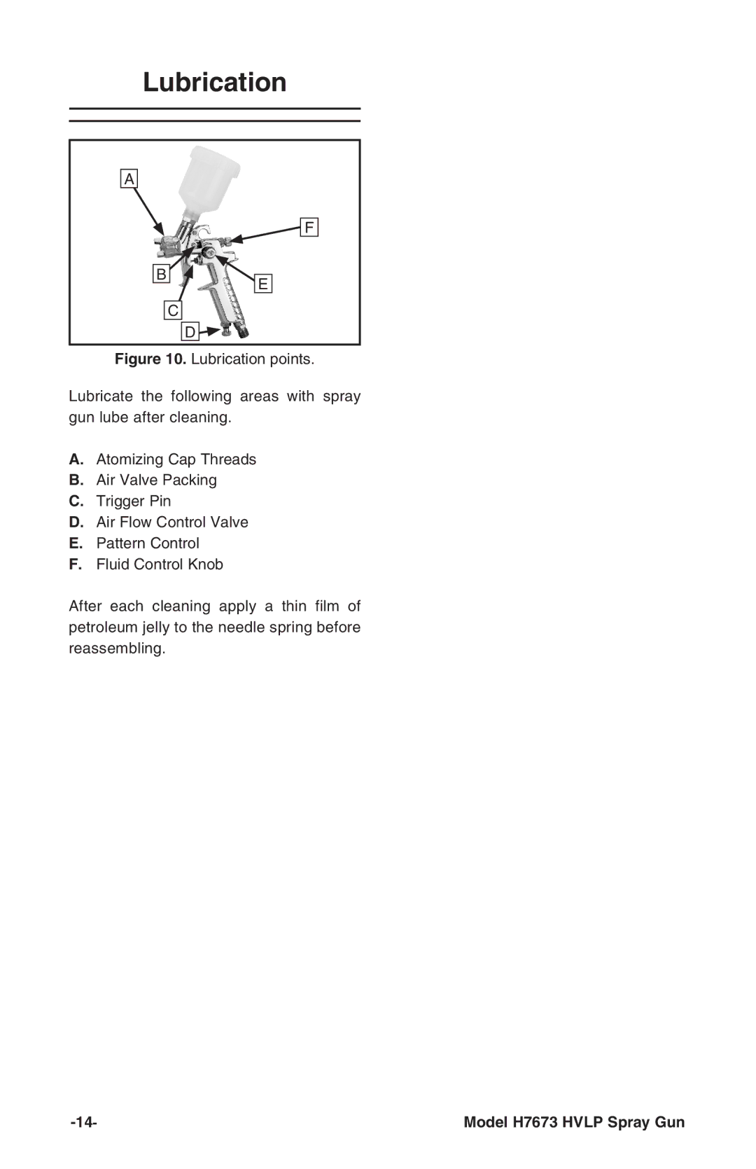 Grizzly H7673 instruction manual Lubrication 