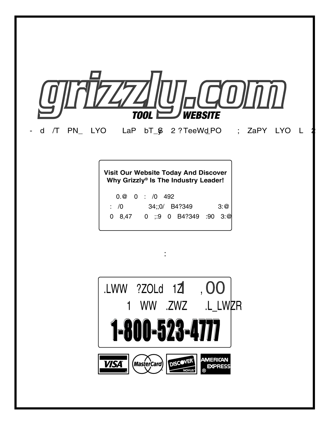 Grizzly H7758/H7759 owner manual 