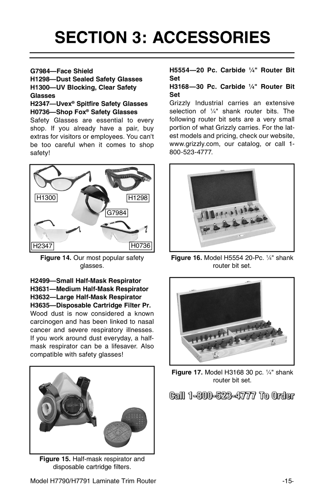 Grizzly H7791, H7790 owner manual Accessories, Our most popular safety Glasses 