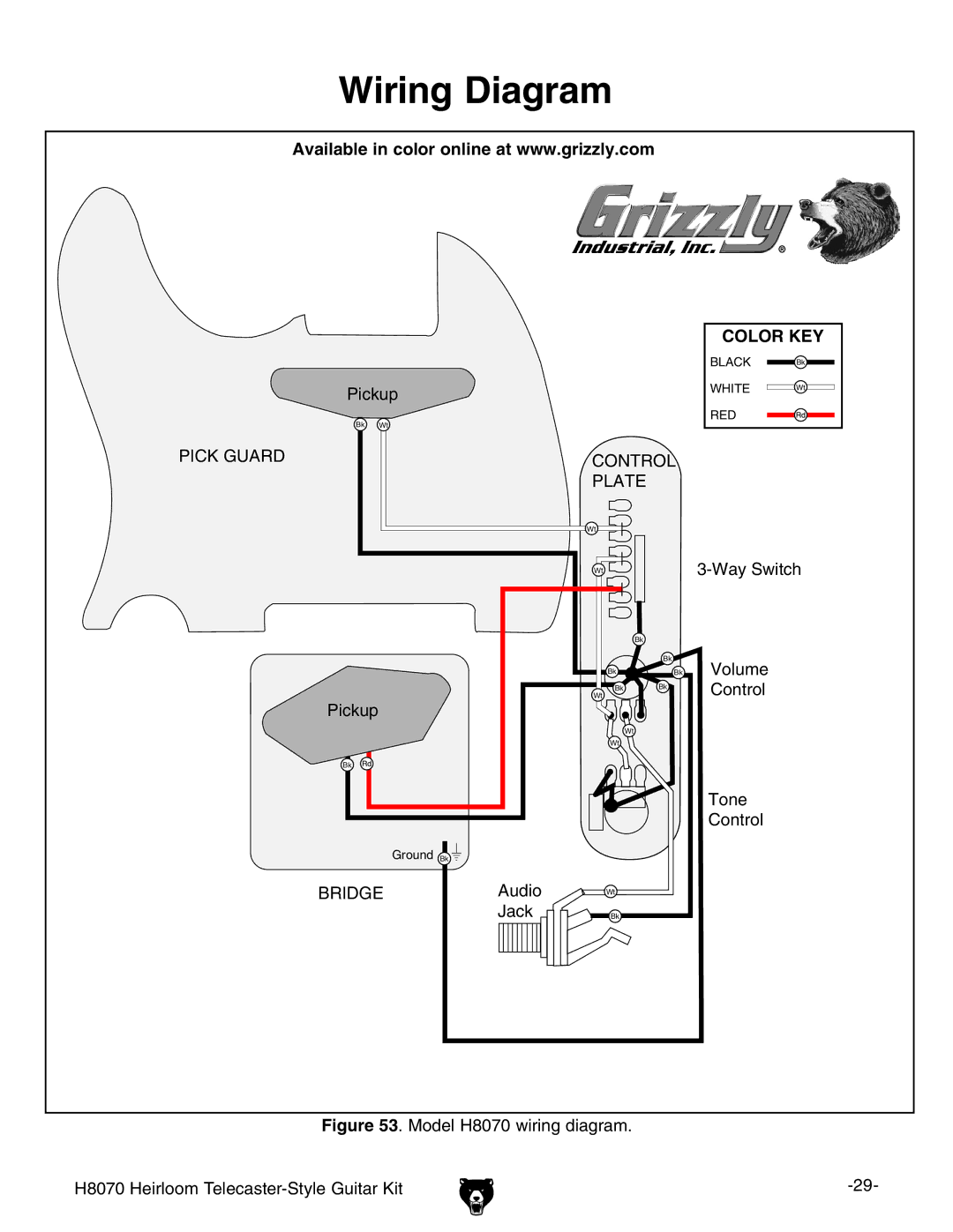 Grizzly H8070 owner manual Wiring Diagram 