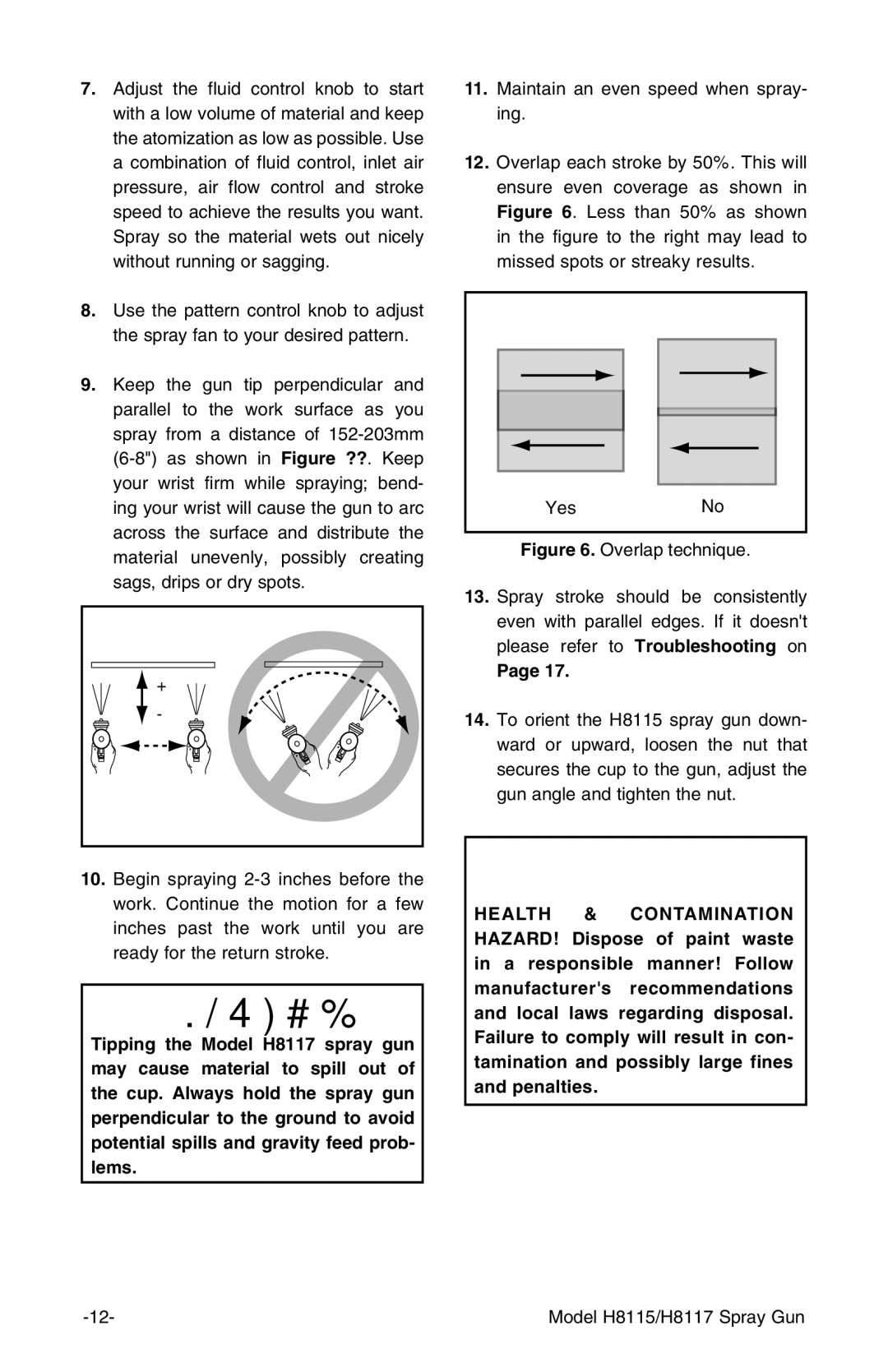 Grizzly owner manual Model H8115/H8117 Spray Gun 