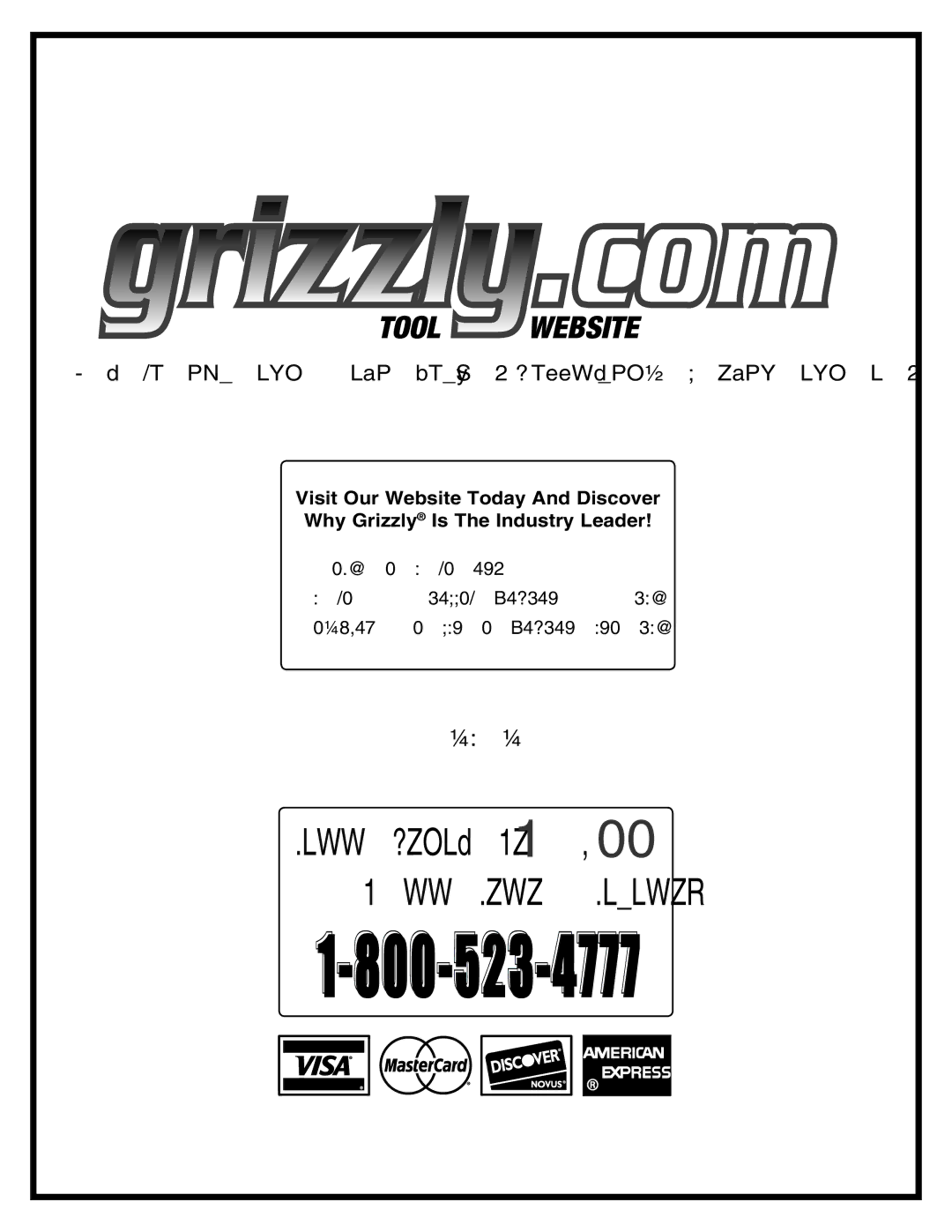 Grizzly H8170/H8171 owner manual 