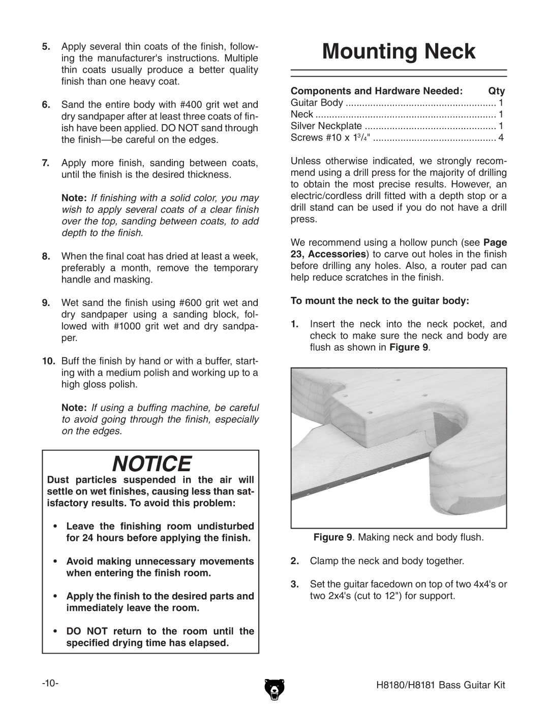 Grizzly H8181 owner manual 