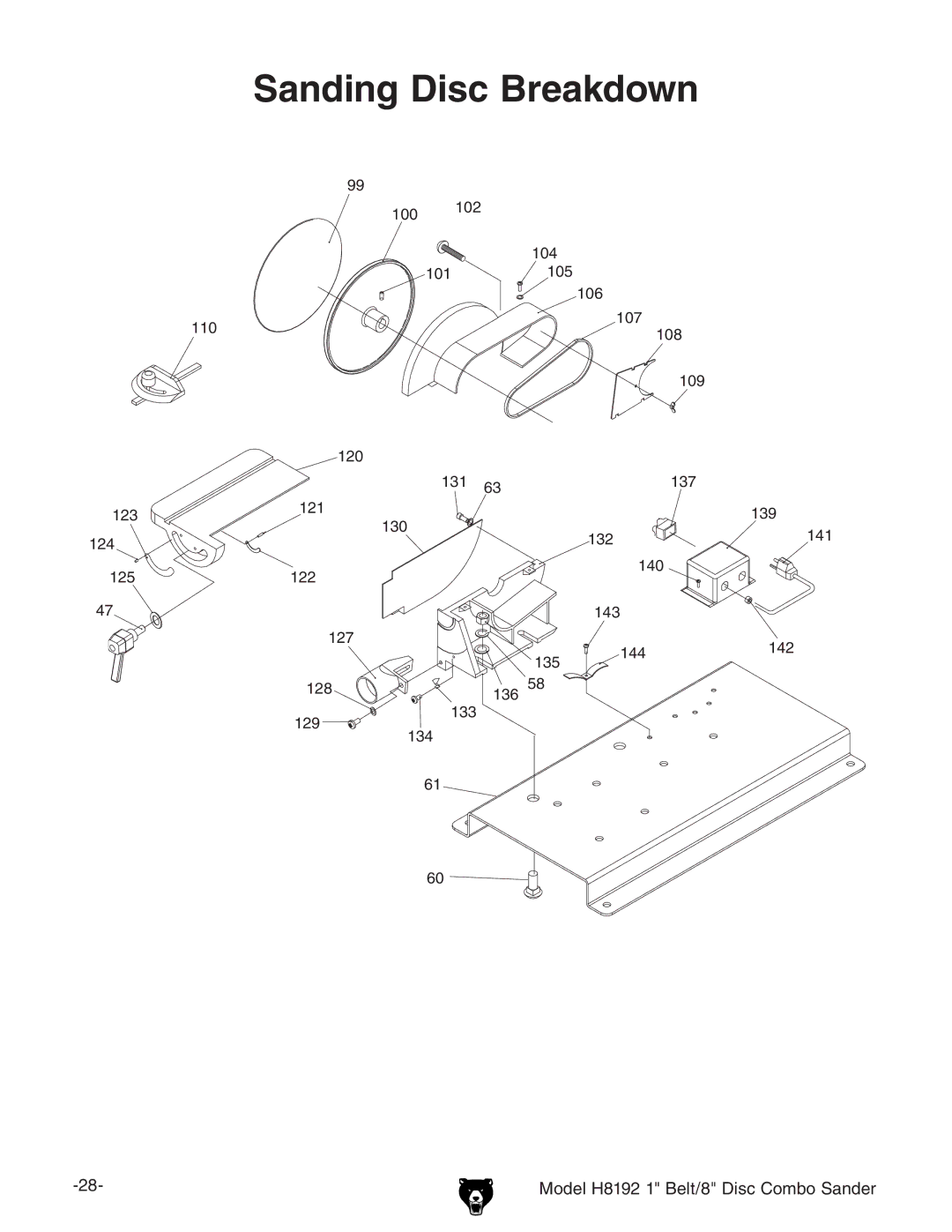 Grizzly H8192 owner manual Sanding Disc Breakdown 