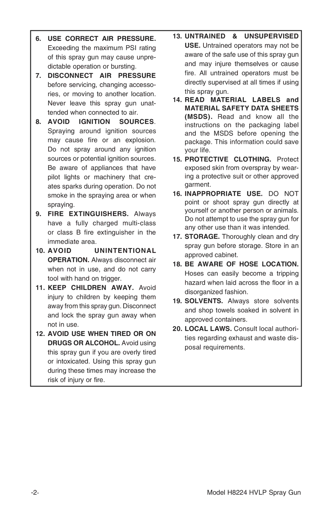 Grizzly H8224 instruction manual 