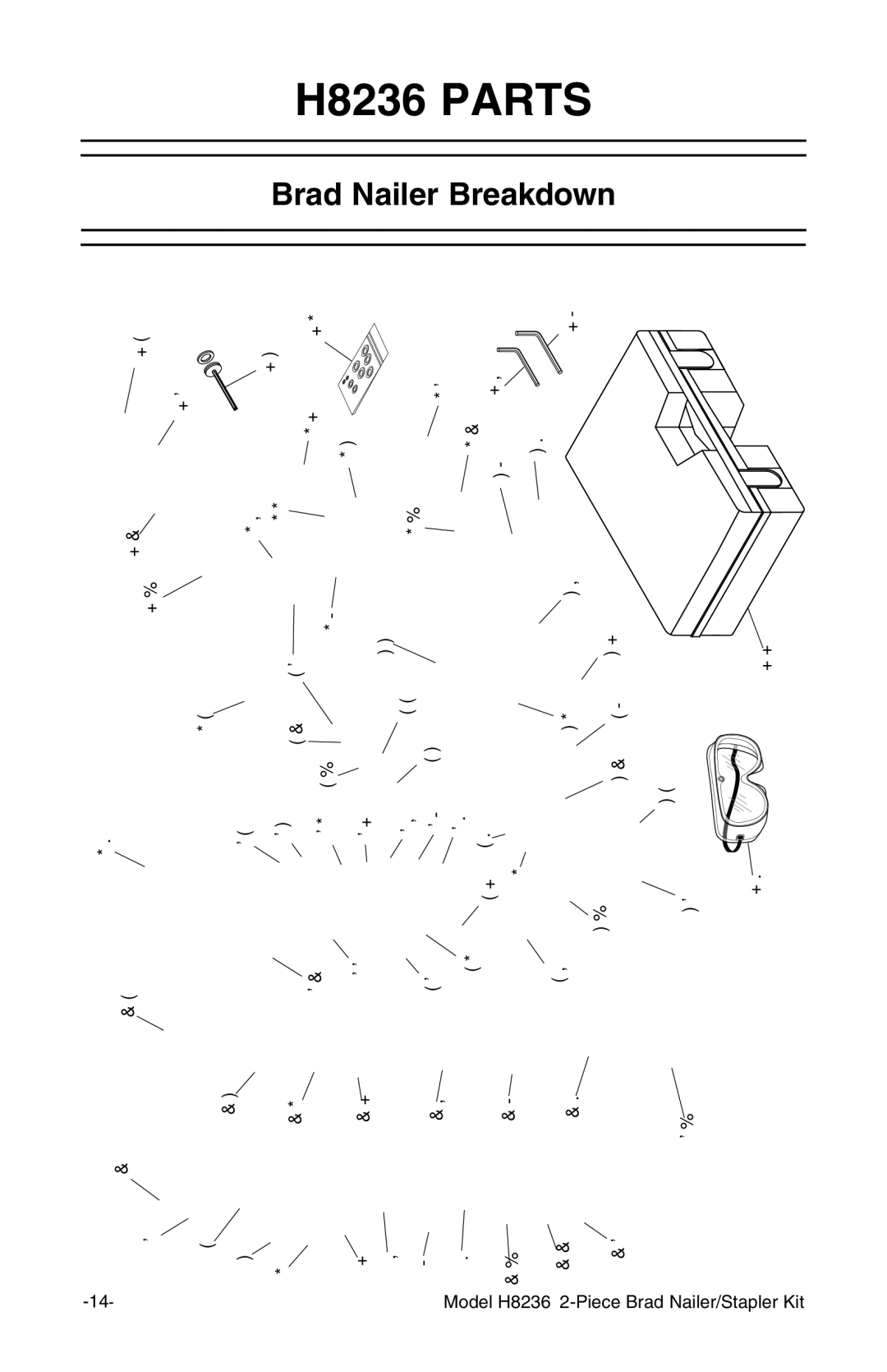 Grizzly H8236 owner manual Parts, Brad, Nailer Breakdown 