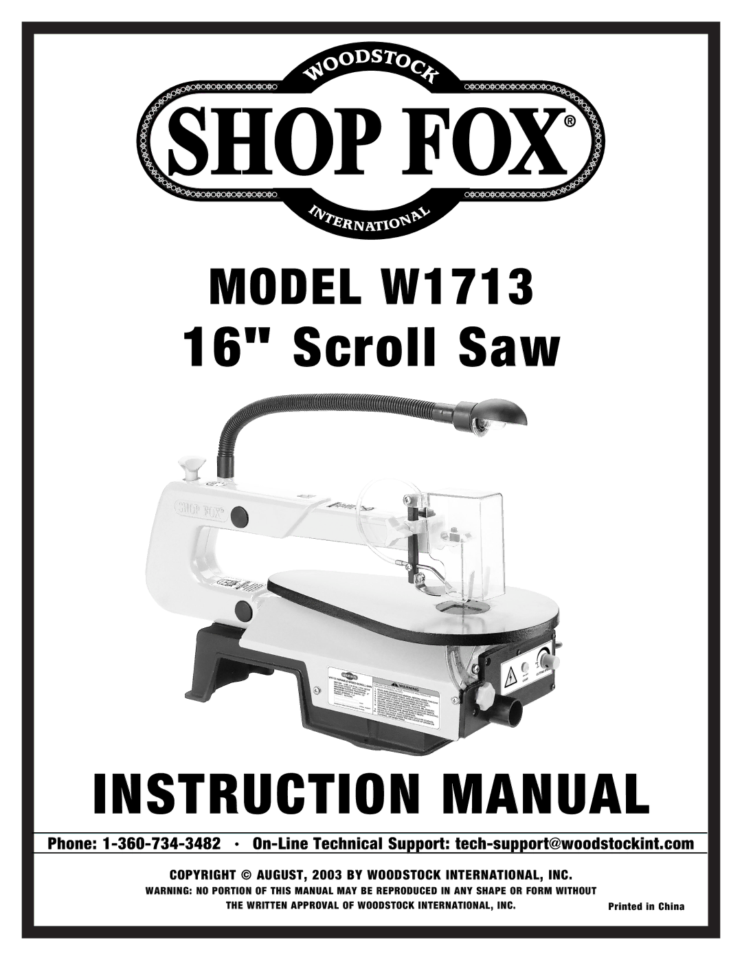 Grizzly Model H5698 instruction manual Scroll Saw 