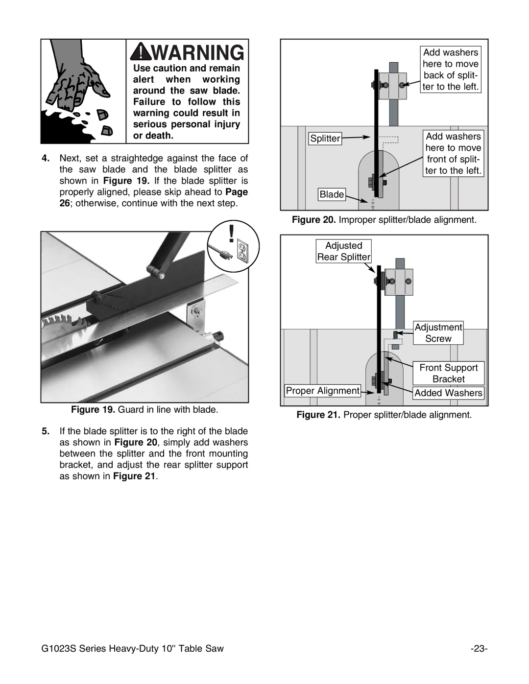 Grizzly MODEL instruction manual Front Support 