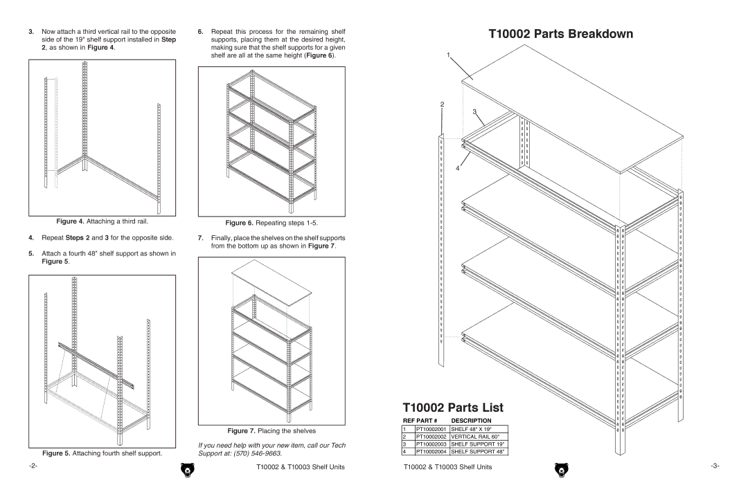 Grizzly specifications T10002 Parts Breakdown T10002 Parts List, Repeating steps 