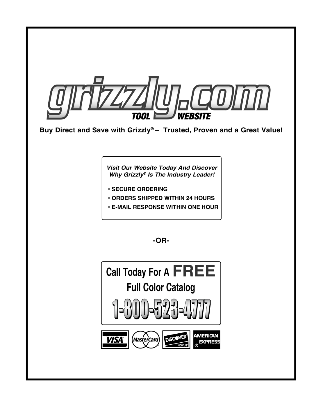 Grizzly T10044 instruction sheet 
