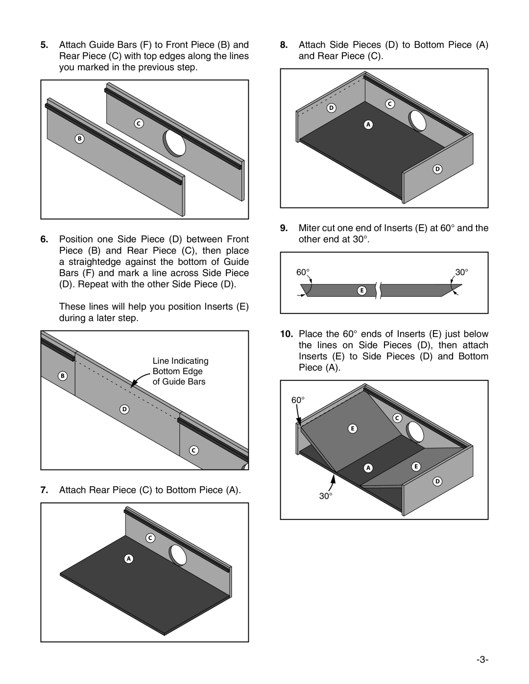 Grizzly T10699 manual Attach Rear Piece C to Bottom Piece a 