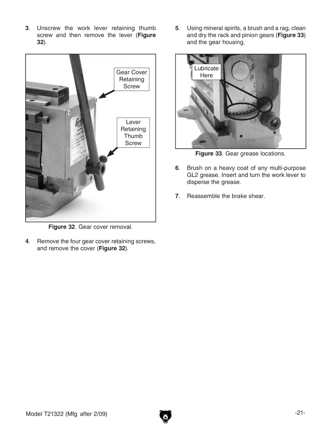 Grizzly T21322 owner manual VcYiZ\ZVgdjhc\#, # GZVhhZbWaZiZWgV`ZhZVg# 