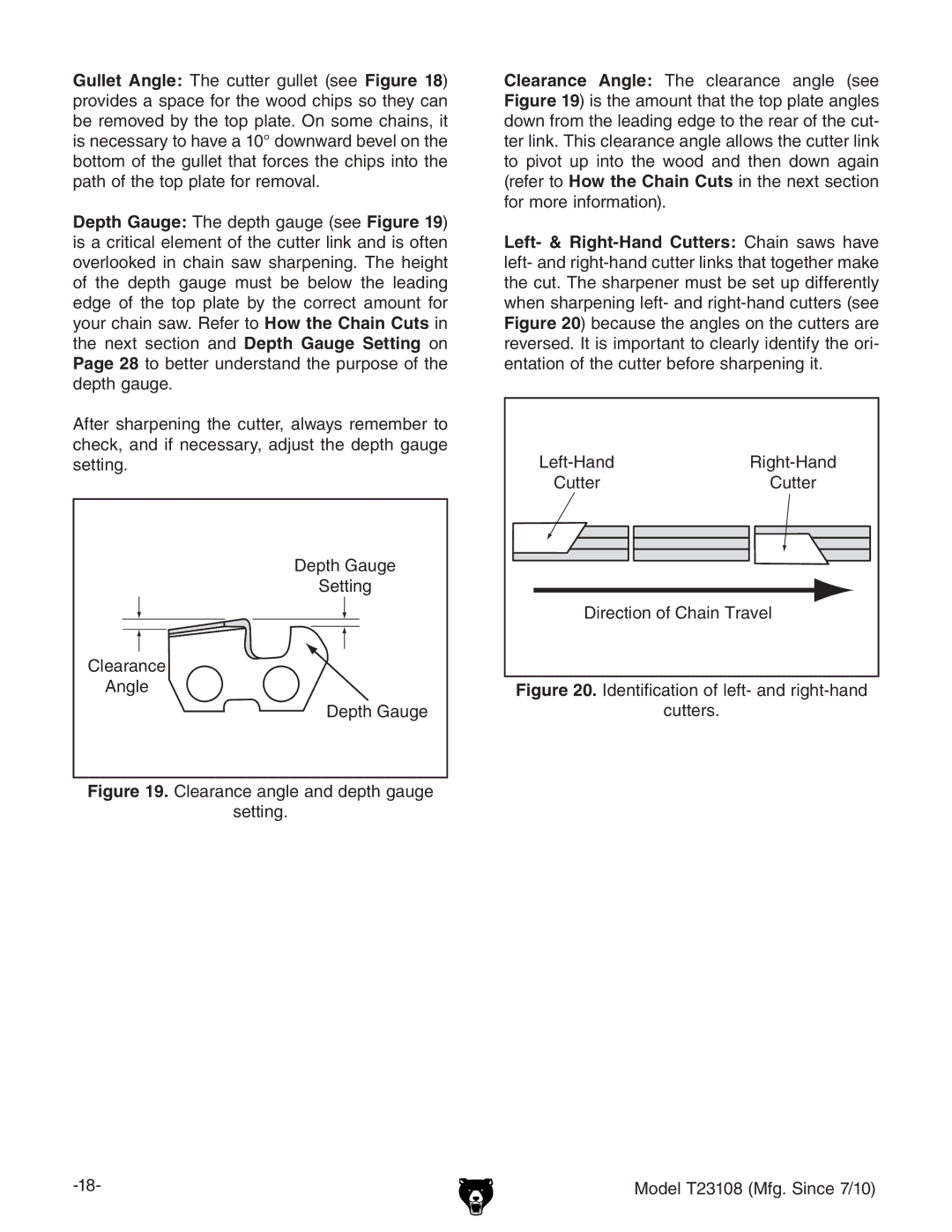 Grizzly T23108 owner manual 