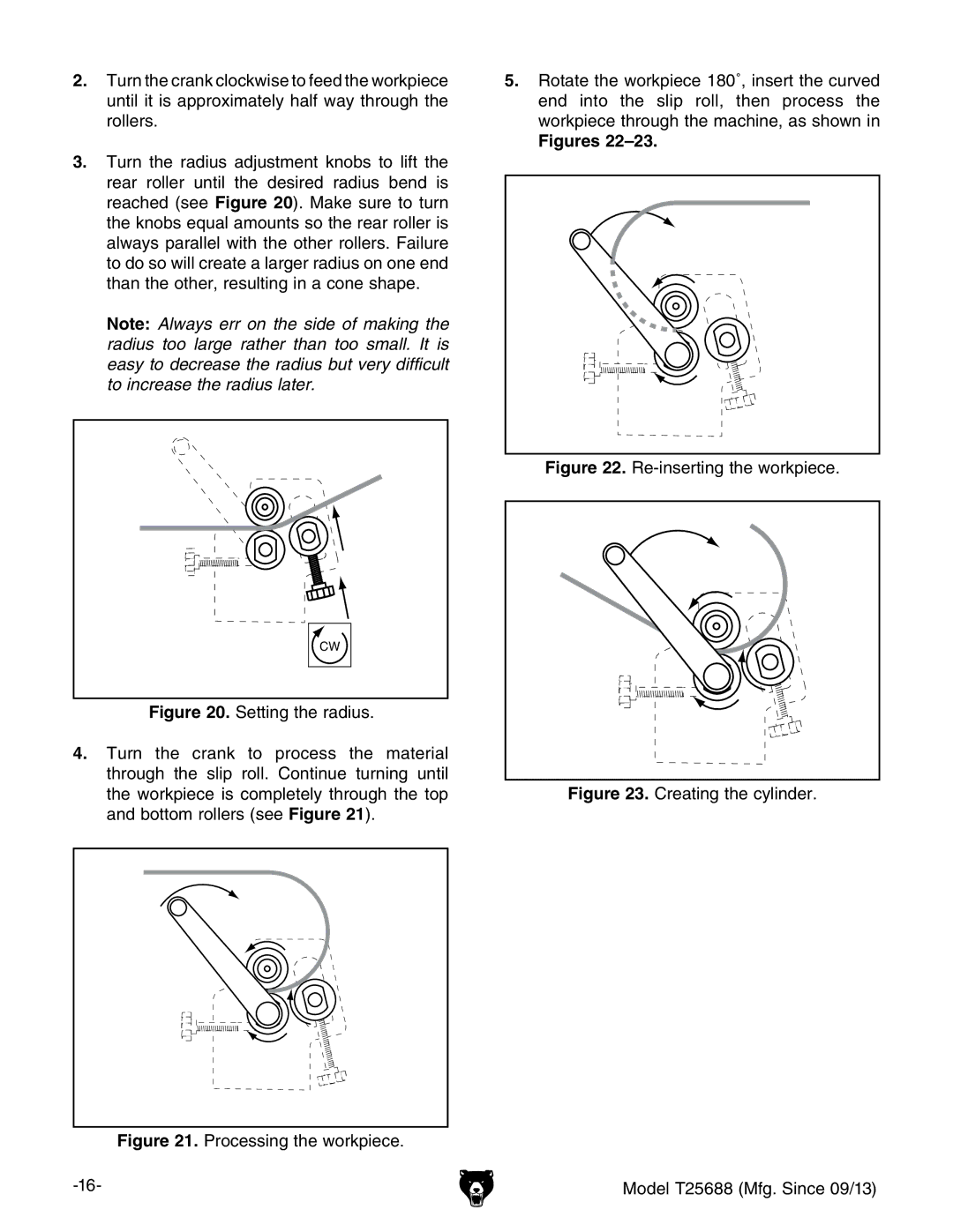 Grizzly T25688 owner manual Figures 