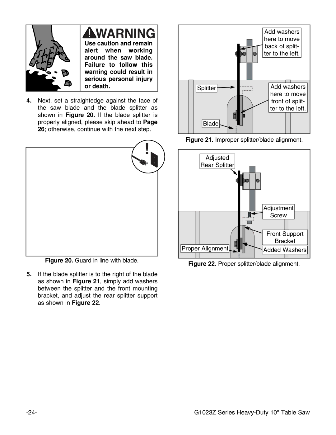 Grizzly ZX3 instruction manual Front Support 