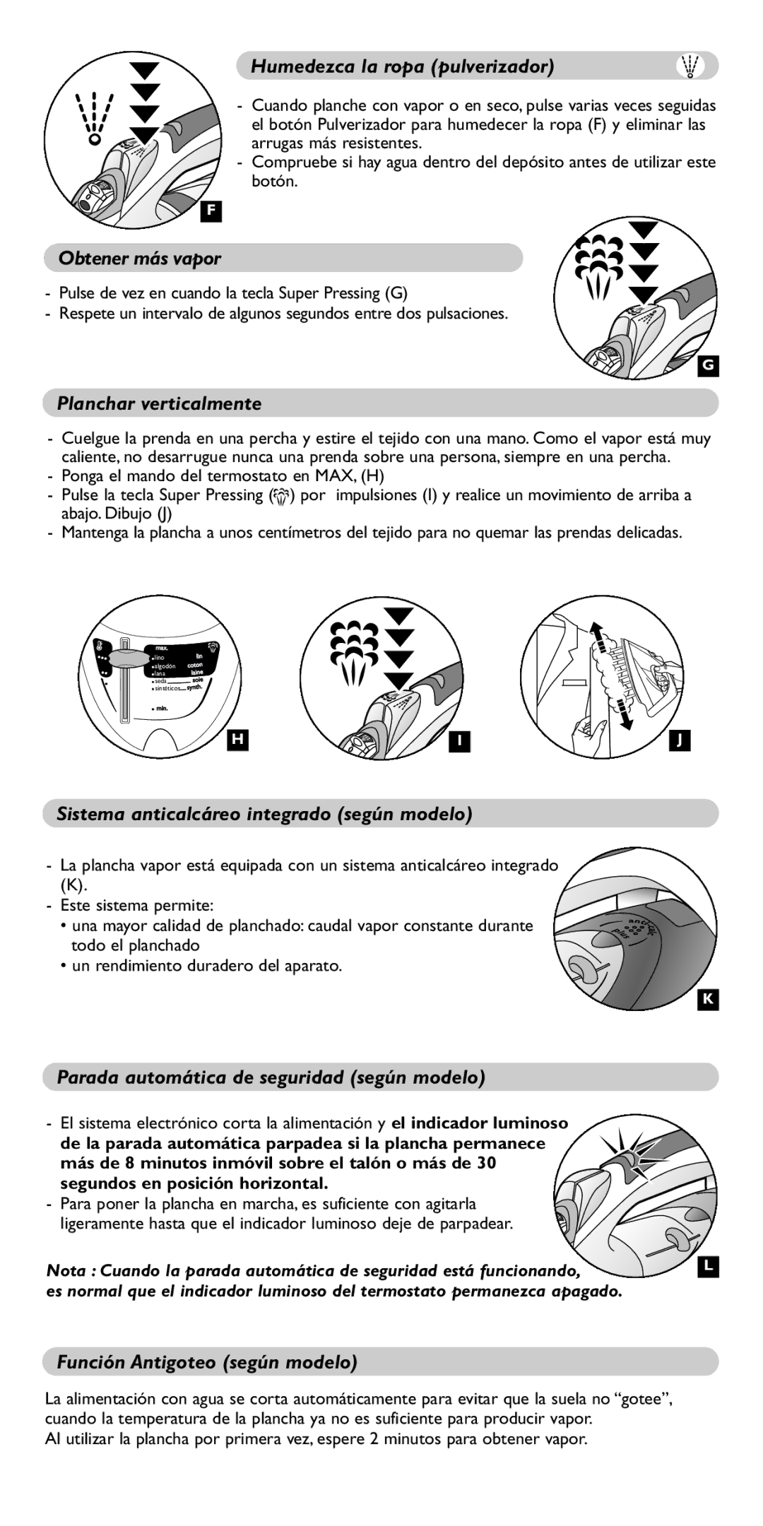 Groupe SEB USA - T-FAL FV5150, FV5110, FV5130 Humedezca la ropa pulverizador, Obtener más vapor, Planchar verticalmente 