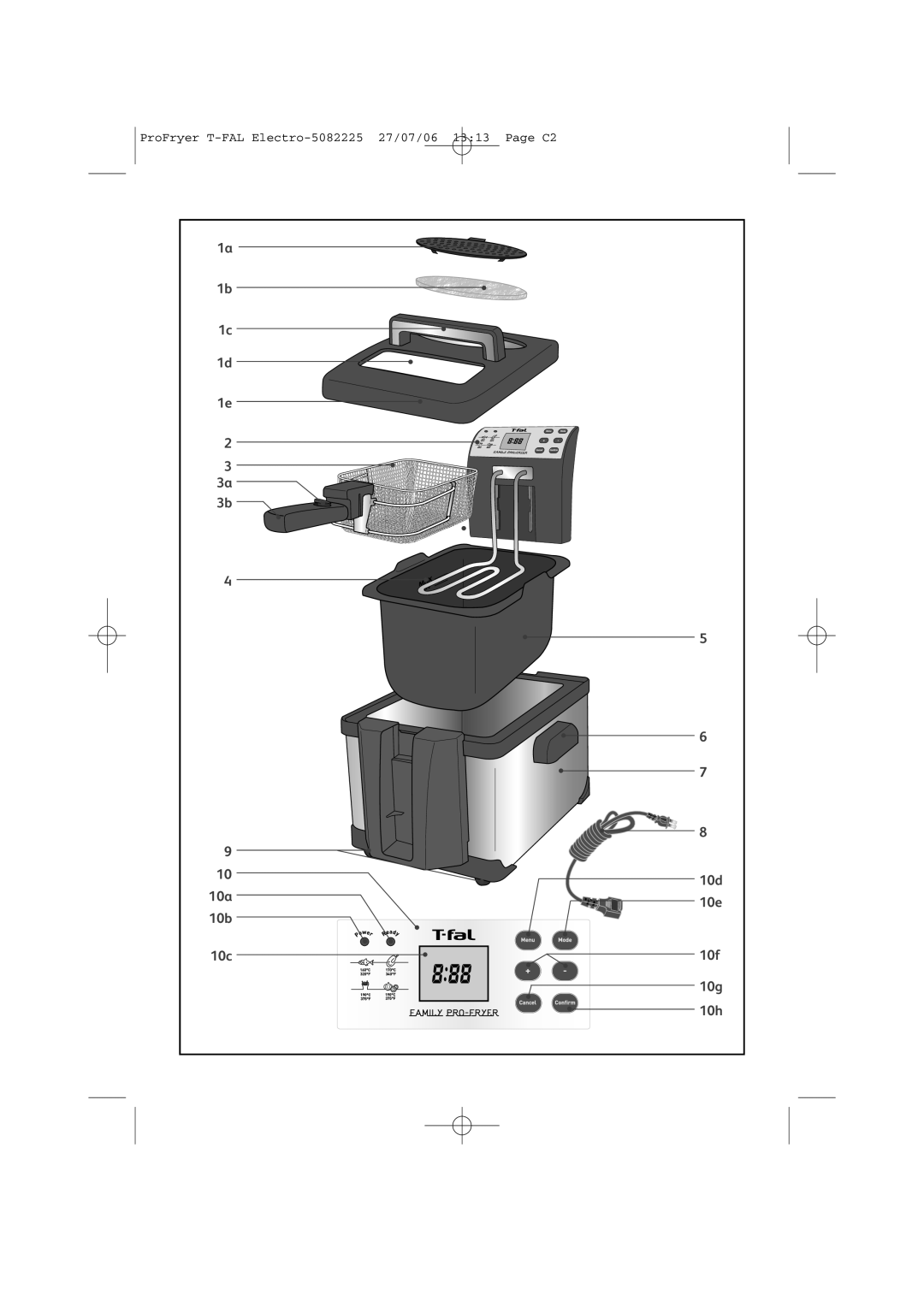 Groupe SEB USA - T-FAL Pro-Fryer manual 27/07/06, 1313, Page C2, ProFryer T-FAL Electro-5082225 