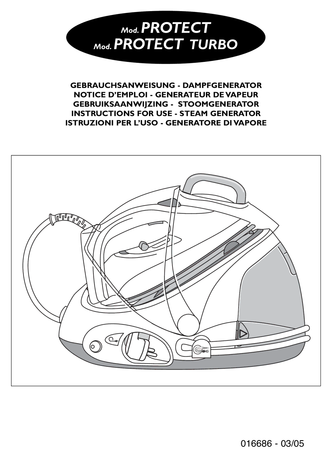 Groupe SEB USA - T-FAL PROTECT TURBO manual Mod. Protect Mod. Protect Turbo 