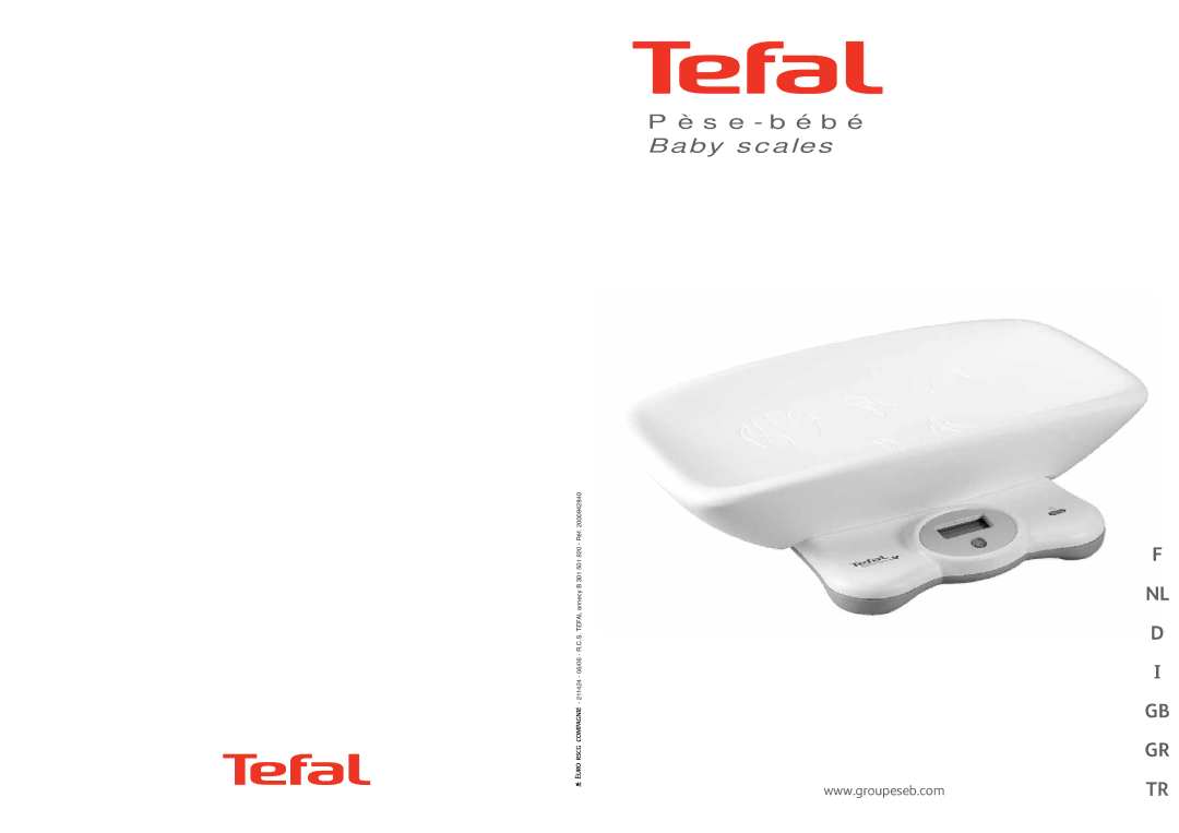 Groupe SEB USA - T-FAL Pse-bb manual Pèse bébé 