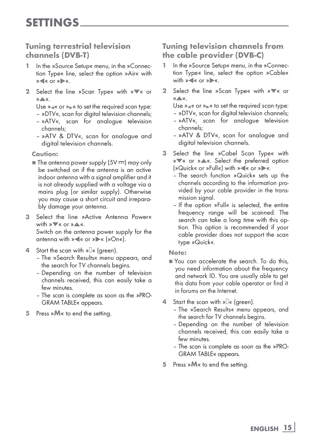 Grundig 22 VLC 2103 C manual Tuning terrestrial television channels DVB-T, »B« or »A«, »D« 